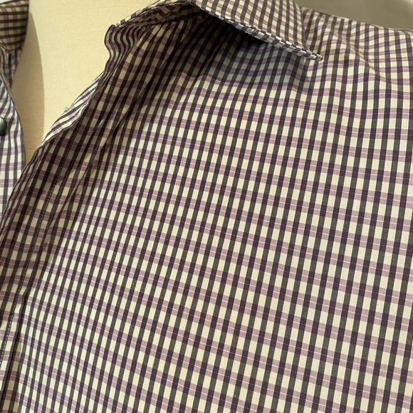 HUGO BY HUGO BOSS Men’s Gingham Button Down Shirt Sz XXL Slim Fit - Picture 4 of 9